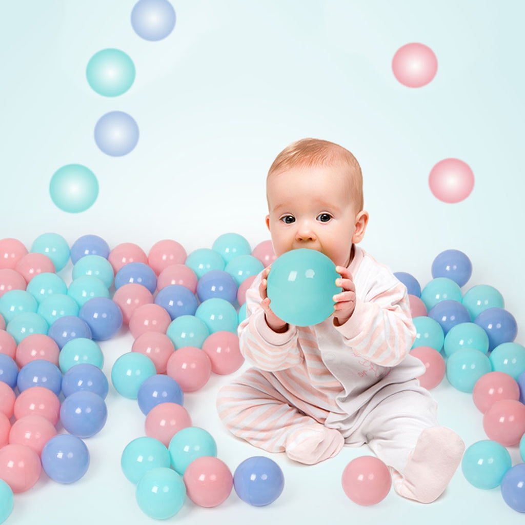 100pcs 5.5cm Plastic Balls with Mesh Bag H45705