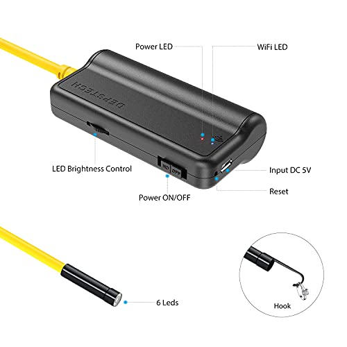 Yellow 5.0MP HD Wireless Endoscope Inspection Camera L85902