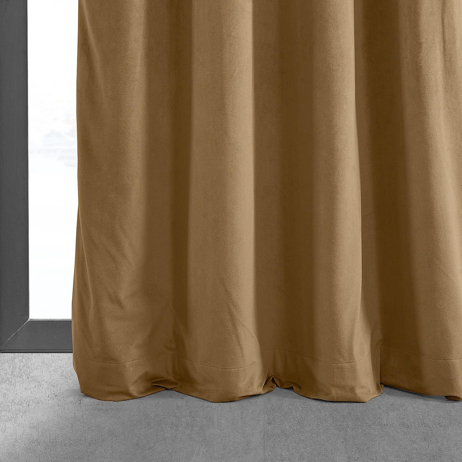 Amber Gold Blackout Velvet Curtains 50 X 96 B8479