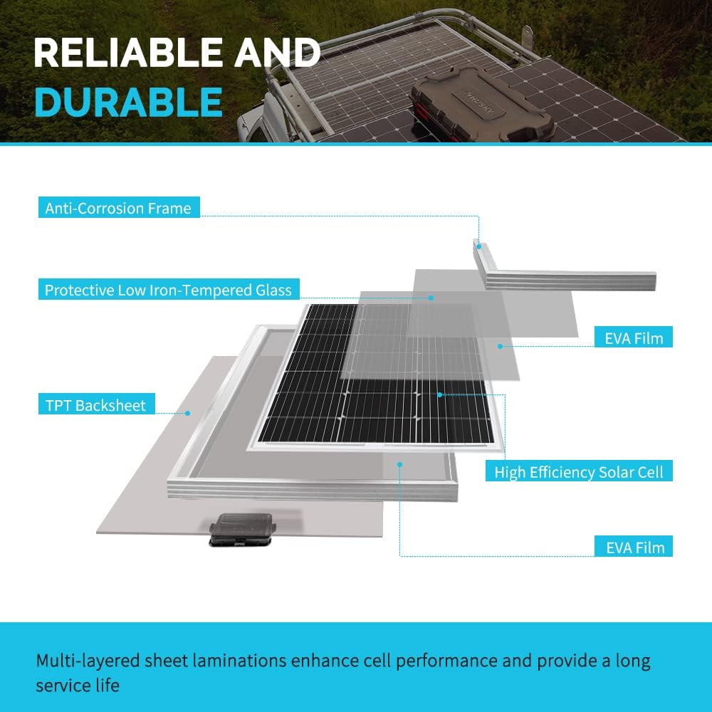 400 Watt 12 Volt Monocrystalline Solar Panel Bundle Kit with 4 pcs 100W Panel and 30A PWM Charge Controller D866