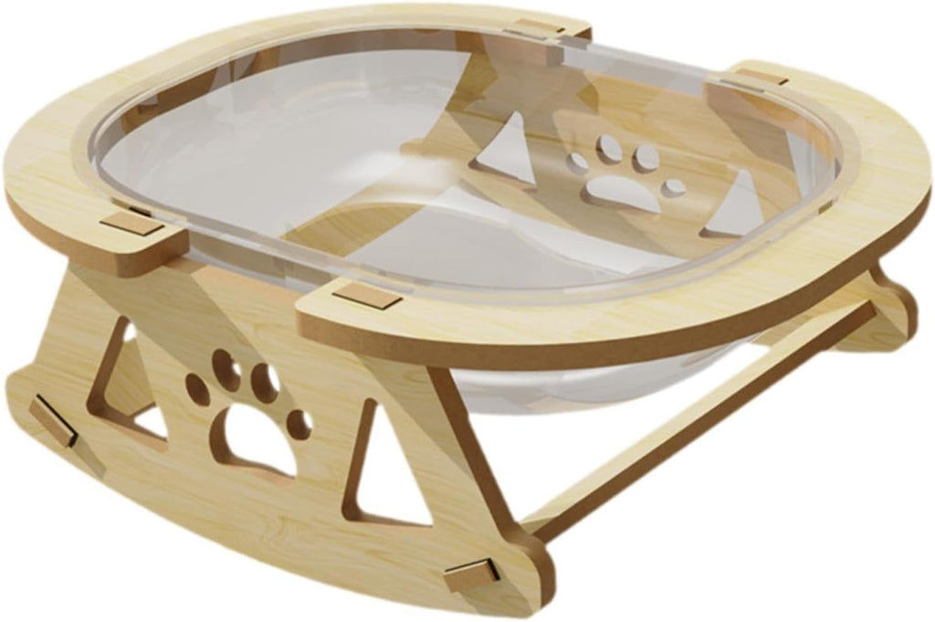 Beige Solid Wood Cat Bed N6175