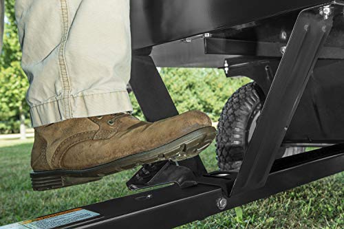 Black 750-Pound Max Utility Tow Behind Dump Cart H658