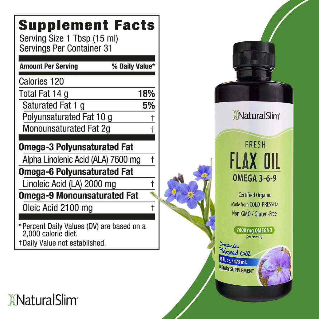 Organic Cold-Pressed Flaxseed Oil, 16 fl. Oz N604777