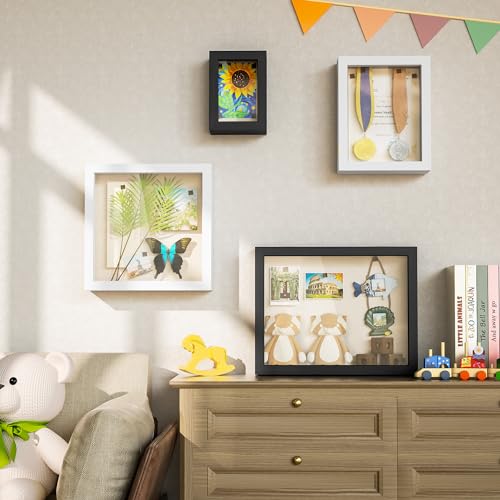 Black 11x11 Shadow Box Frame with Glass Door N58045