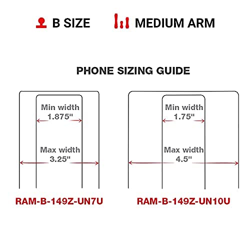 Medium Arm Phone Mount with Handlebar U-Bolt Base V67308