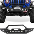Front Bumper with Winch Plate Mounting & 4 x LED Lights & 2 x D-Rings Z6844