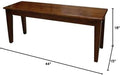 18" Walnut Solid Rubberwood Dining Bench A4235