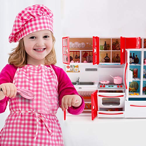 Red Mini Kitchen Toy Playset with Lights and Sounds F79168
