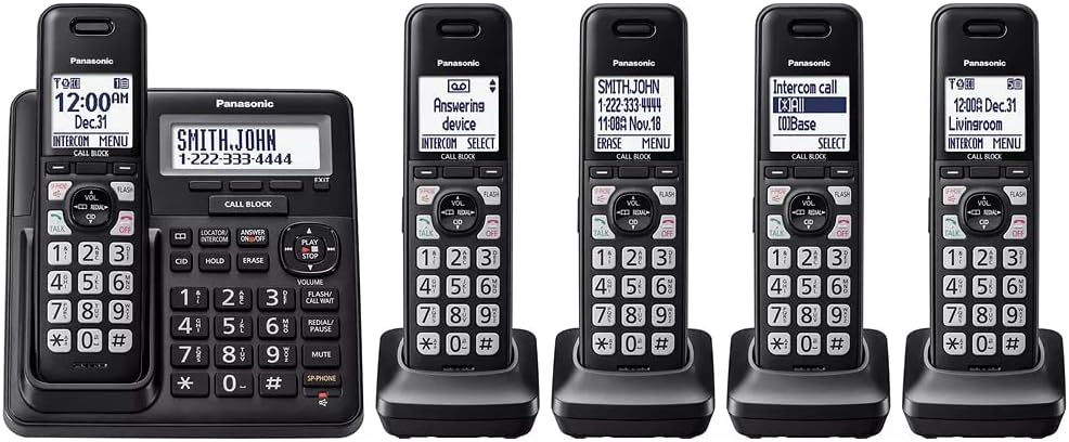 DECT 6.0 Cordless Phone with Answering Machine 5-Handset L73572