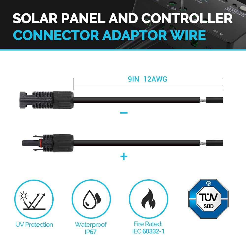 400 Watt 12 Volt Monocrystalline Solar Panel Bundle Kit with 4 pcs 100W Panel and 30A PWM Charge Controller D866