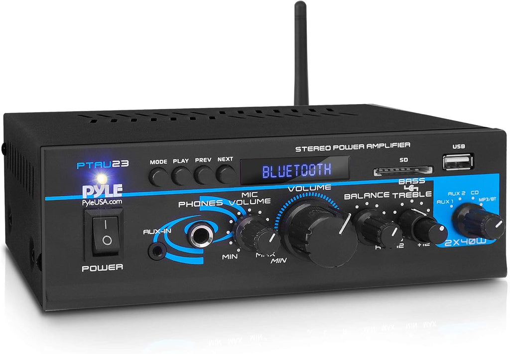 2X40W Mini Dual Channel Bluetooth Power Amplifier V456
