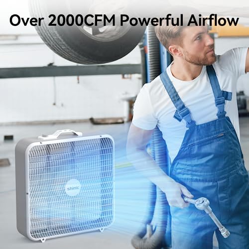 20 Inch 3-Speed White Box Fan (2 Pack) X3498