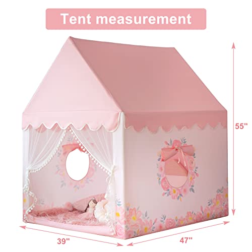 Large Playhouse Kids Play Tent with Padded Mat R366772