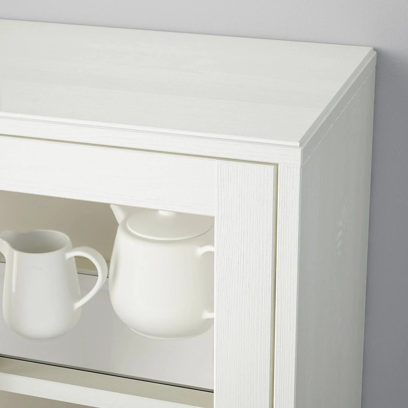 White Storage Combination with Glass Doors V445680
