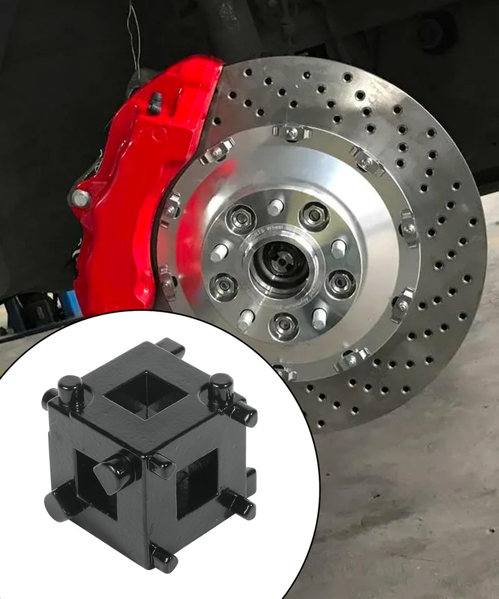 3/8" Disc Brake Piston Tool with 2PCS Brake Caliper Hangers T40857