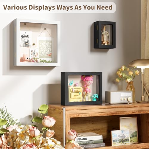 Black 11x11 Shadow Box Frame with Glass Door N58045