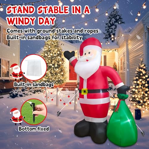 8 FT Inflatable Santa Claus with Gift Box H979