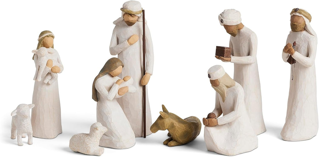 9-Piece Hand-Painted Nativity Figures Set R3498