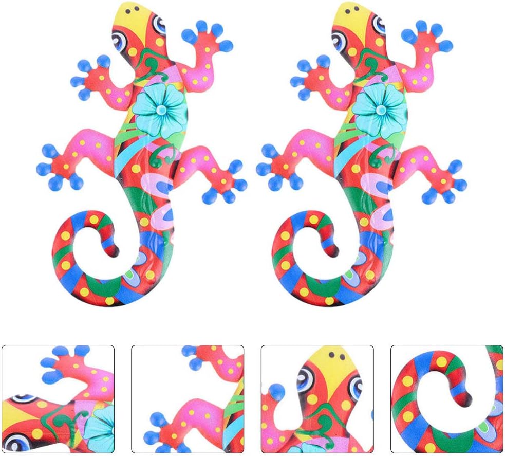 2pcs Iron Gecko Wall Art T10889