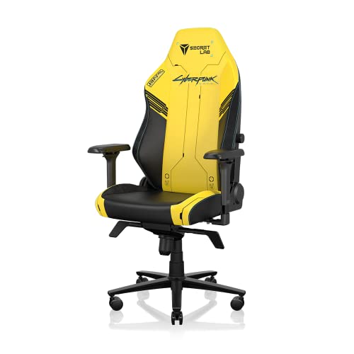 Yellow Black Leatherette Gaming Chair H87930