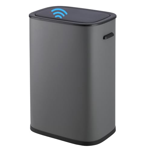 Grey 13 Gallon Sensor-Activated Trash Can with Lid P27777
