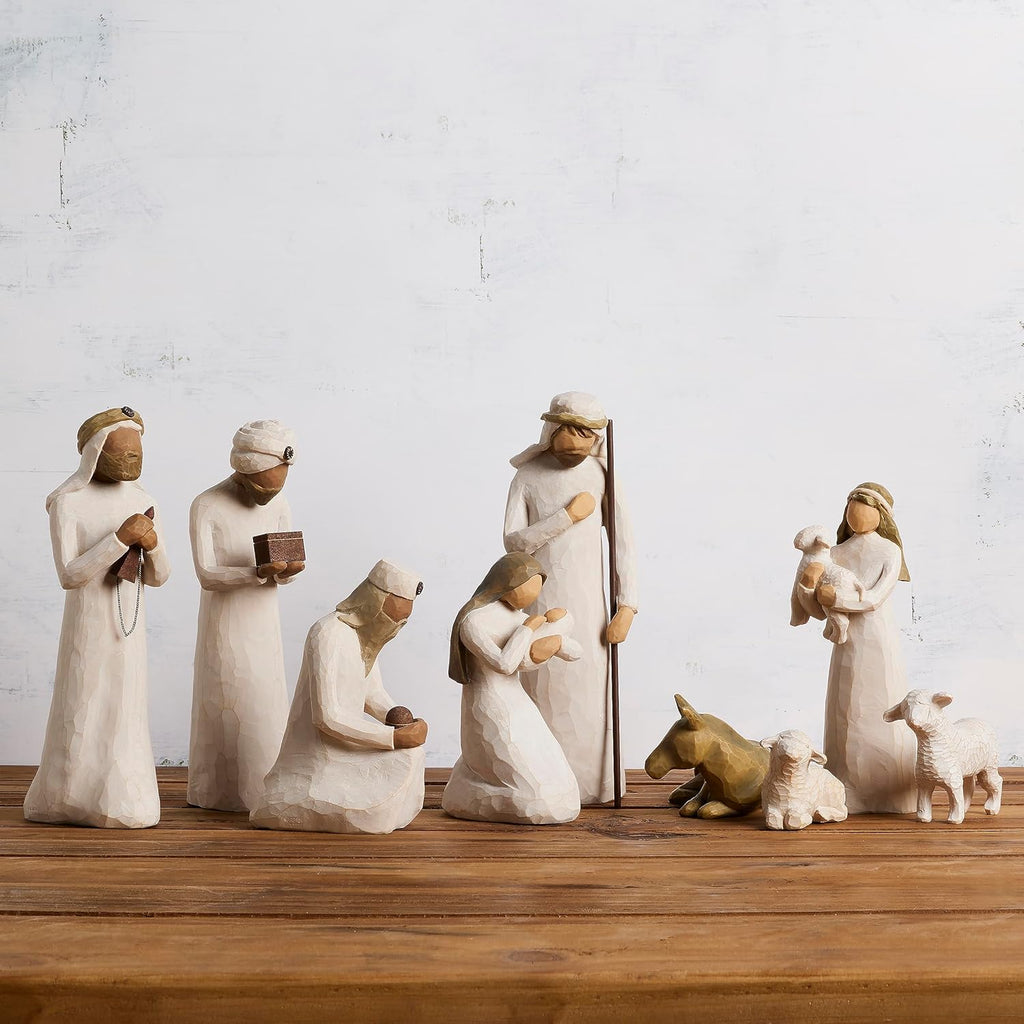 9-Piece Hand-Painted Nativity Figures Set R3498