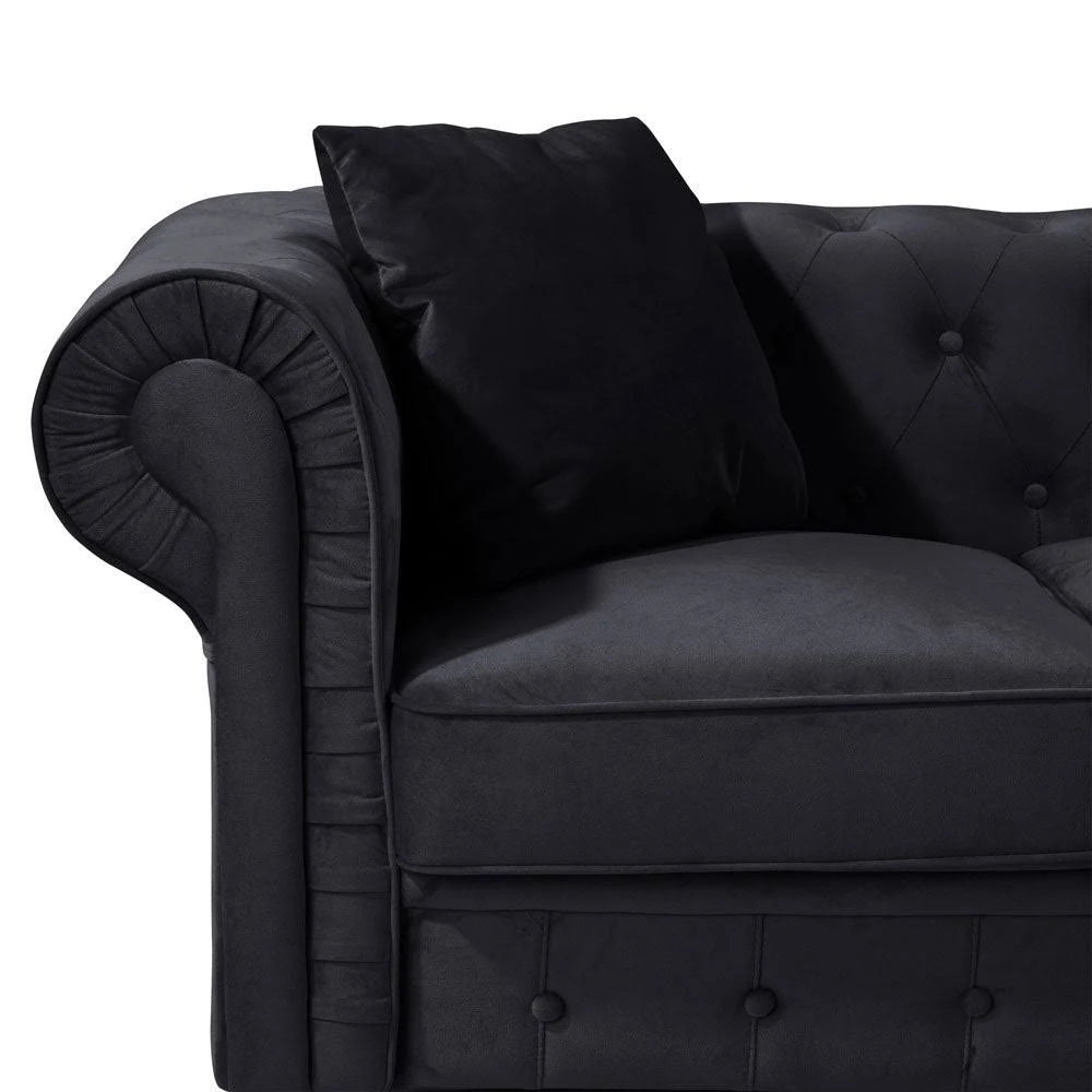 Purple Microfiber Chesterfield Sofa K75258