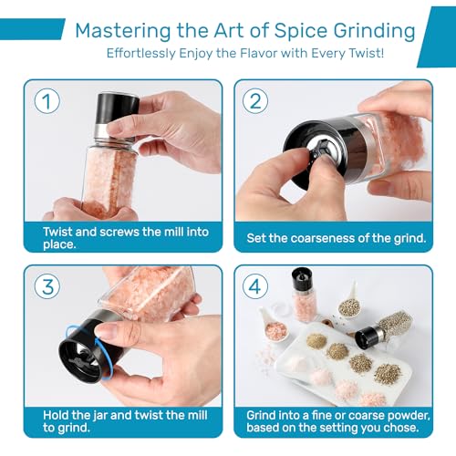 14 Pcs Glass Spice Jars with Shaker Lids and Airtight Metal Caps I201