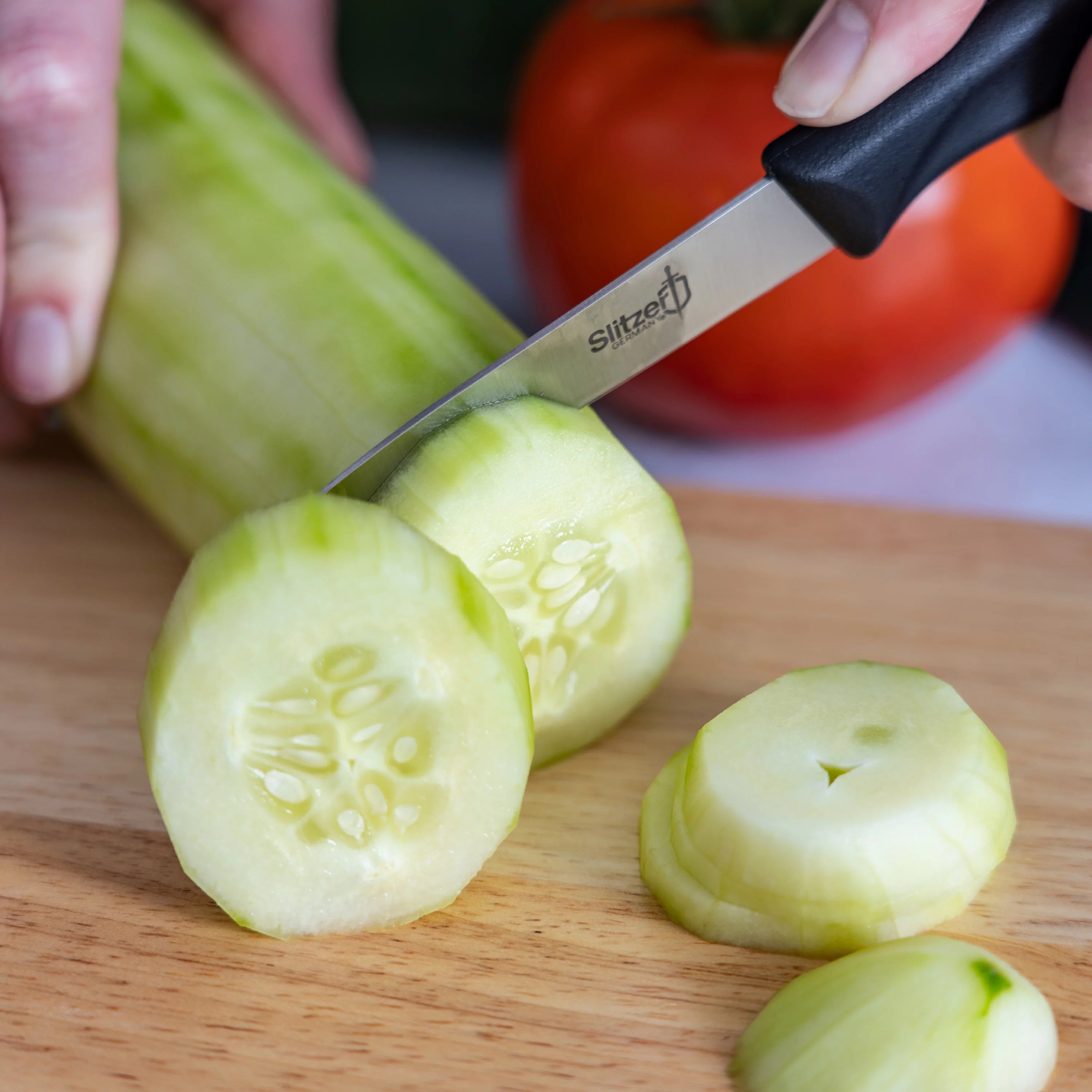 Cutting Board And Knife Set - German Stainless Steel Paring Knife, Utility Knife, Vegetable Peeler, Wooden Chopping Board X153206