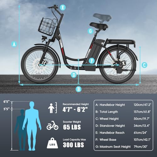 1200W Electric Scooter with Seat, 20" Fat Tire, 48V Removable Battery L197