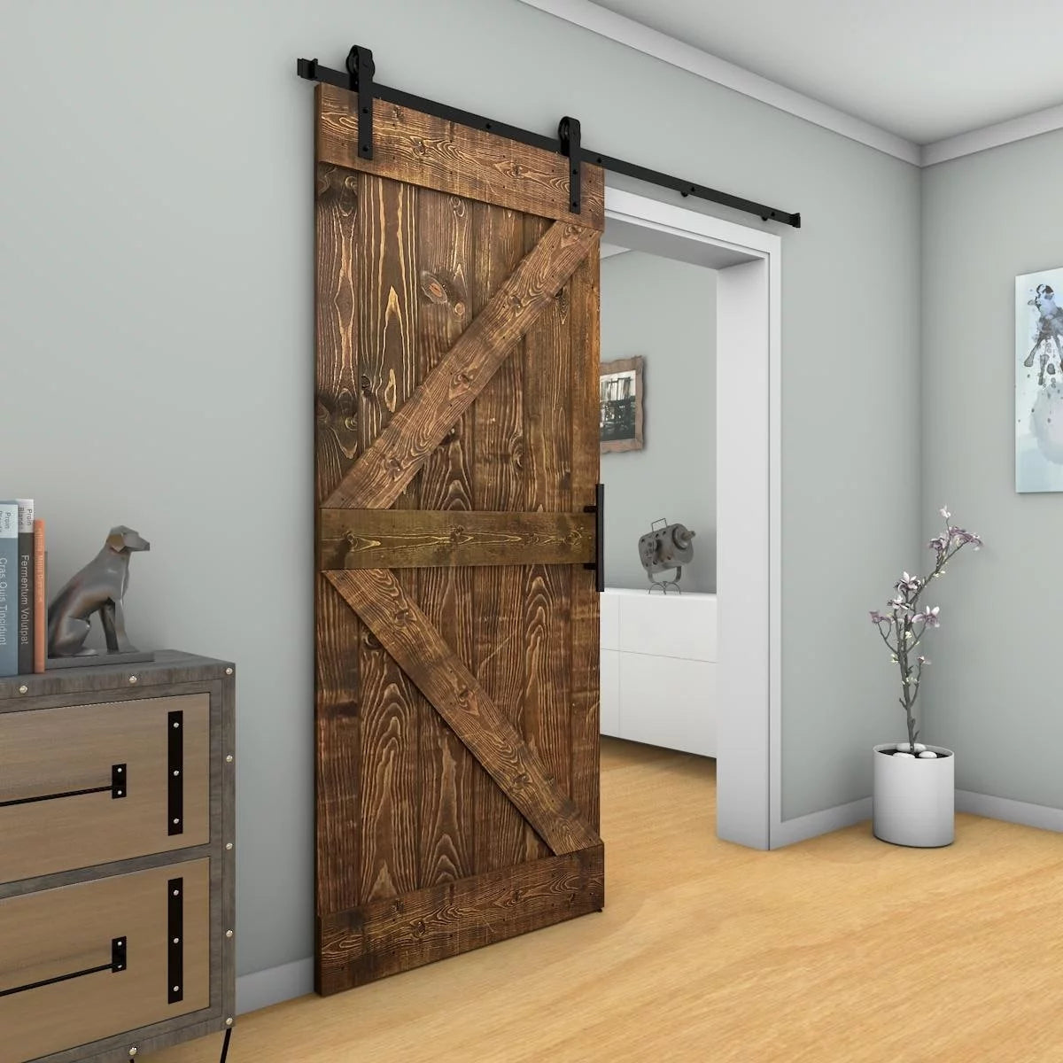 Grey Cashmere 36X84 Barn Door L37637