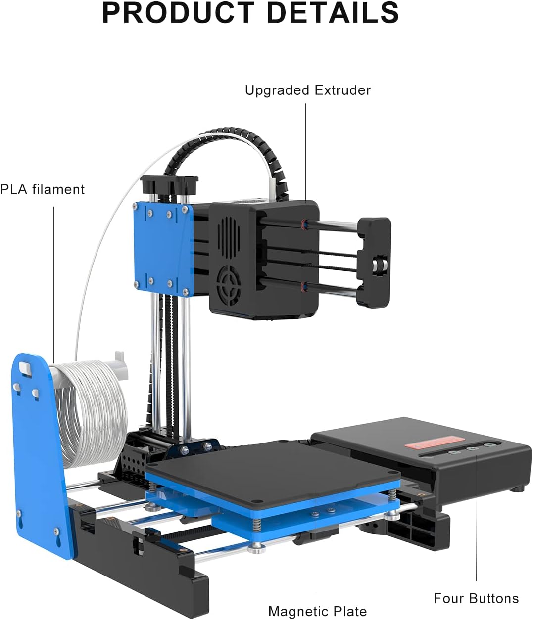 FDM Mini 3D Printer, Printing Volume 100X100X100MM U3241