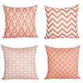 18x18 Inches Striped Linen Throw Pillow Covers S7668
