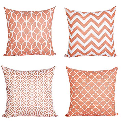 18x18 Inches Striped Linen Throw Pillow Covers S7668
