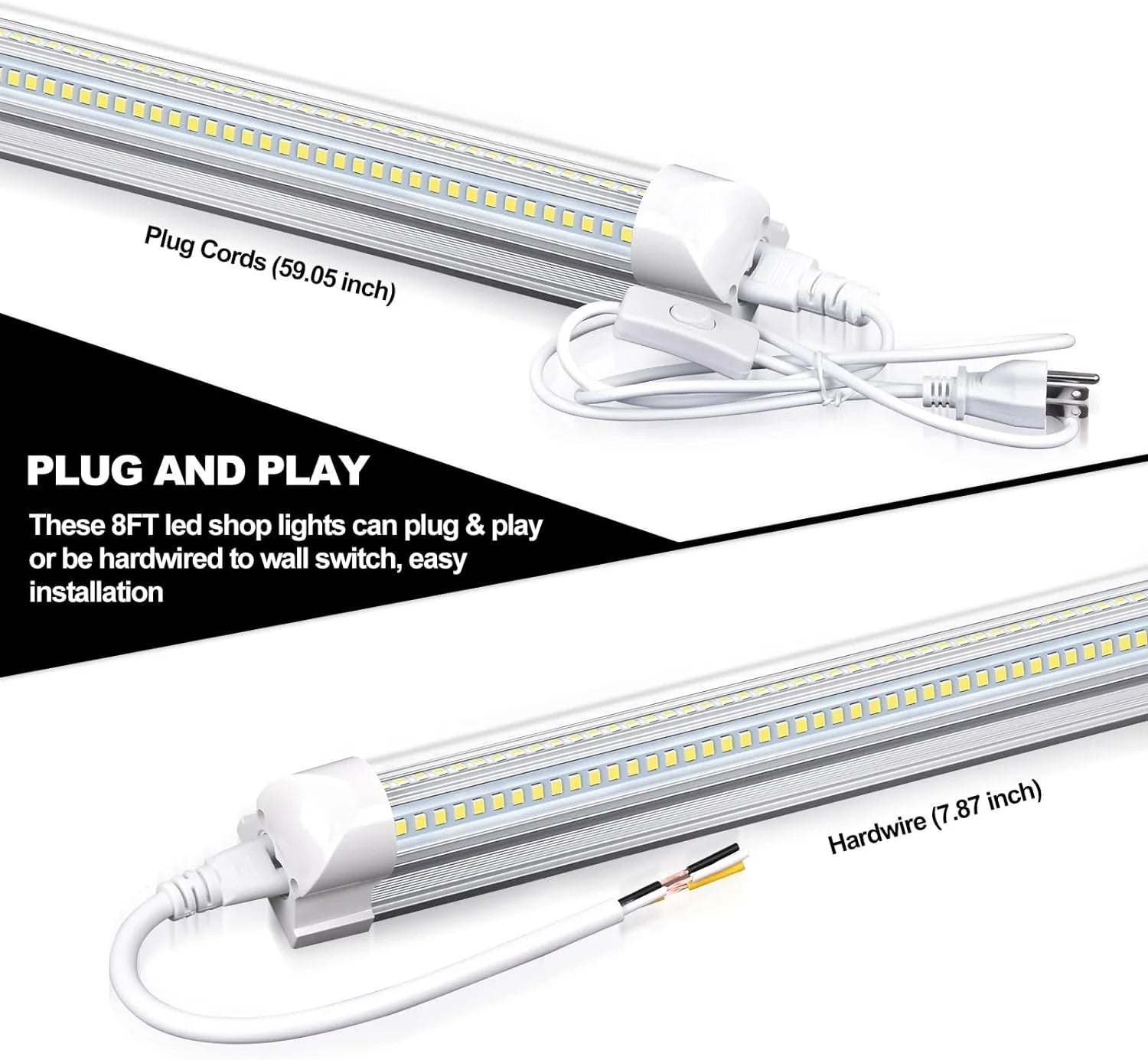 10 Pack 4FT 50W 7750Lumen 6000K LED Light Fixture Q1638