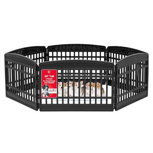 Black 6-Panel Dog Playpen W129