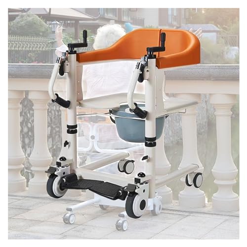 Portable Bath Lift Chair with 180° Split Seat and Wheels Z921