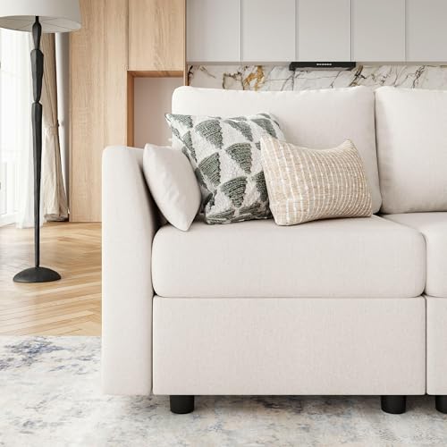 Light Grey 8 Seat U Shaped Sectional Sofa with Storage E937654