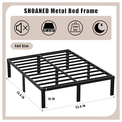 14 Inch Tall Black Heavy Duty Steel Bed Frame M287