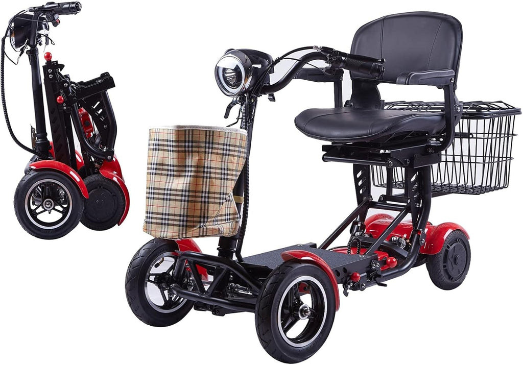 Foldable 4 Wheel Mobility Scooter with Long Range Battery 15.6AH P37086