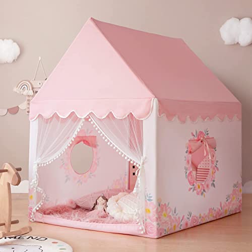 Large Playhouse Kids Play Tent with Padded Mat R366772