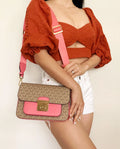 Medium PVC Leather Flap Crossbody Handbag M41397