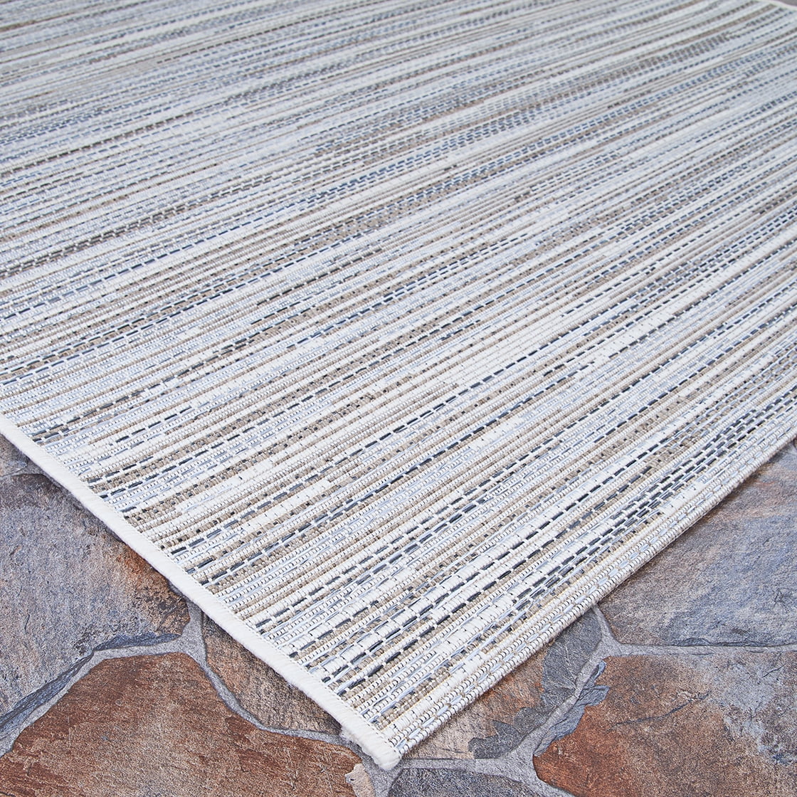 Taupe-Champagne Indoor/Outdoor Area Rug, 3'9" x 5'5" F47380