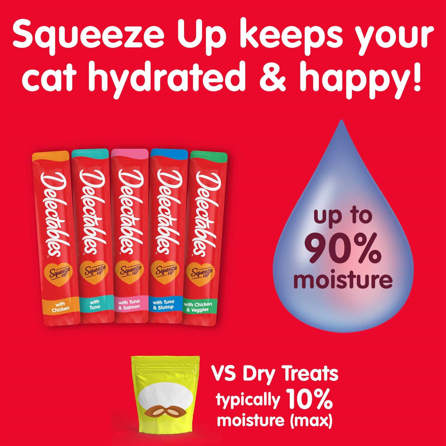 Squeeze Up Variety Pack Lickable Wet Cat Treat F46531