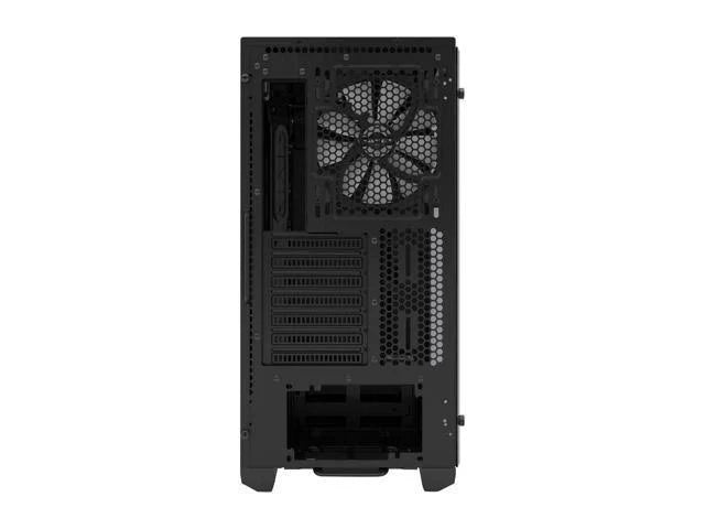 Satin Black ATX Mid Tower Case with Tempered Glass Panel F959