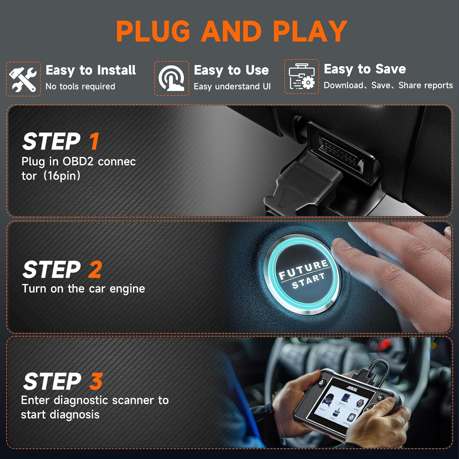 OBD2 Scanner Diagnostic Tool A882