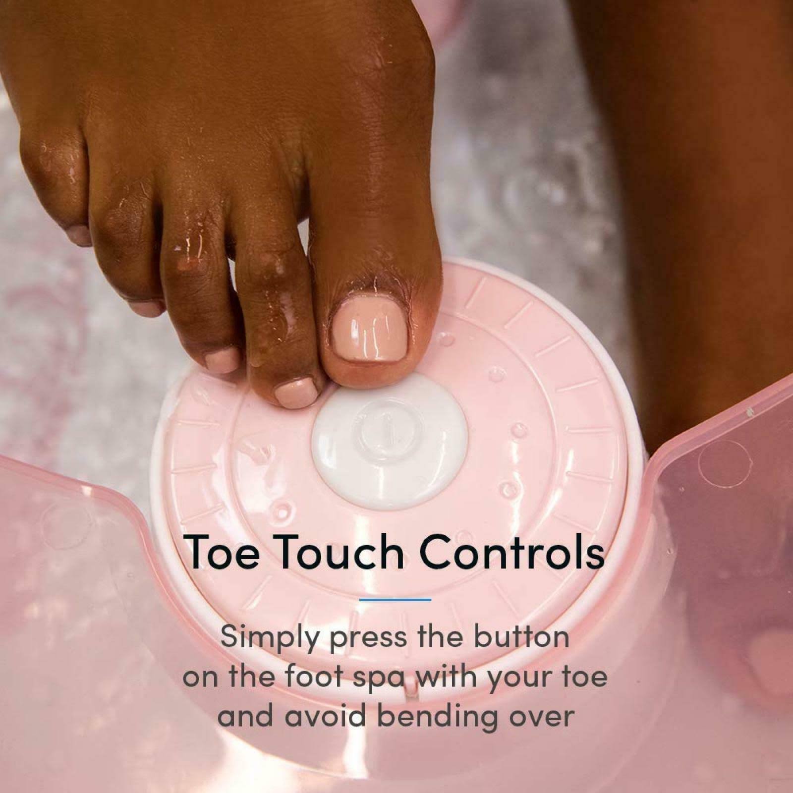 Pink Foot Bath with Heat Maintenance Foot Massager J37798