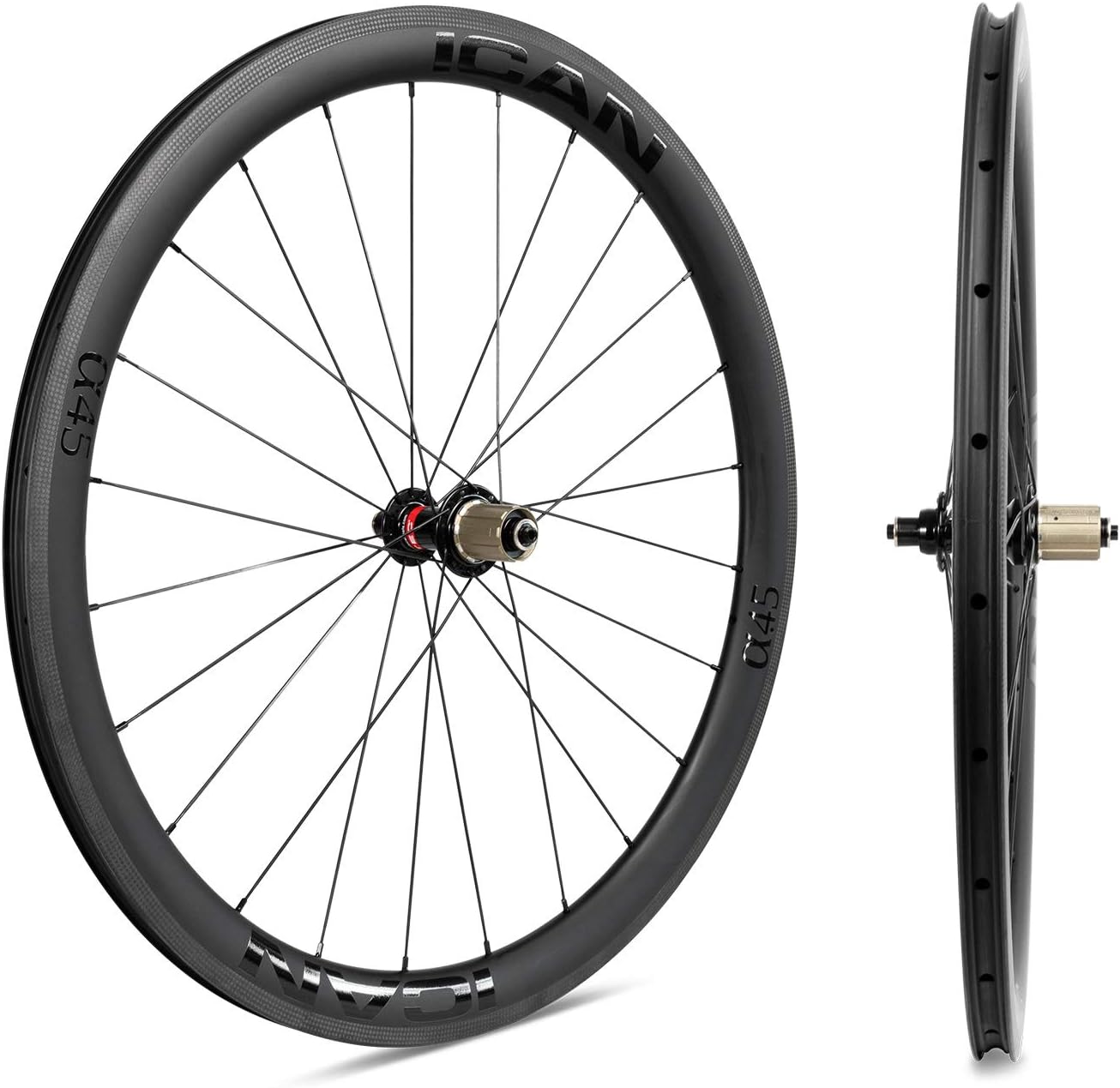 Carbon Road Bike Wheelset Clincher Tubeless Ready Rim Brake 700C 20/24 Holes X7461