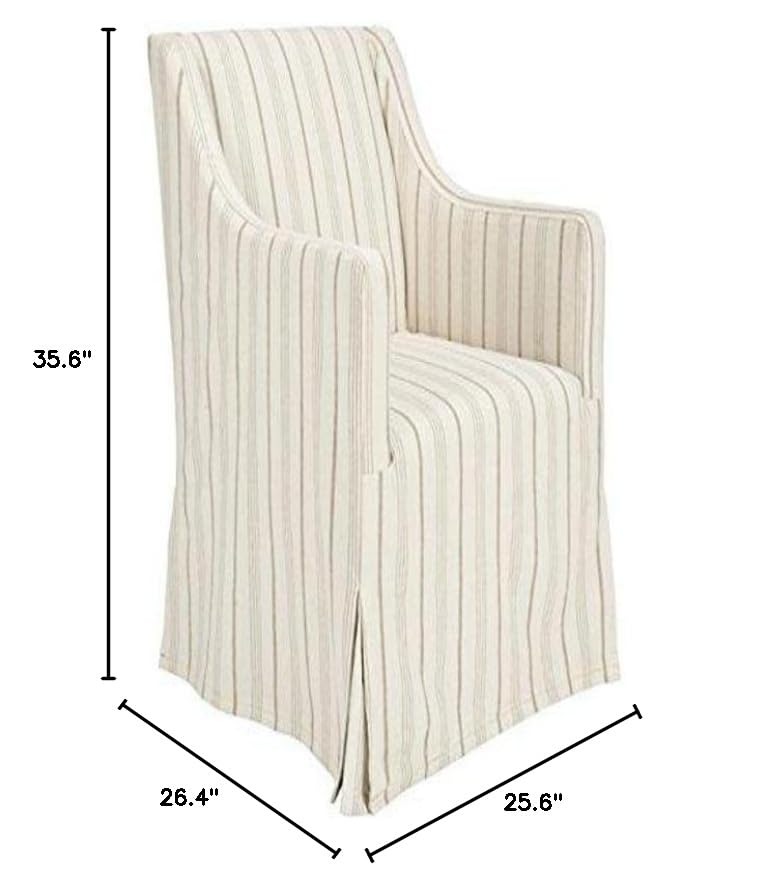 Beige Slipcover Side Chair K676