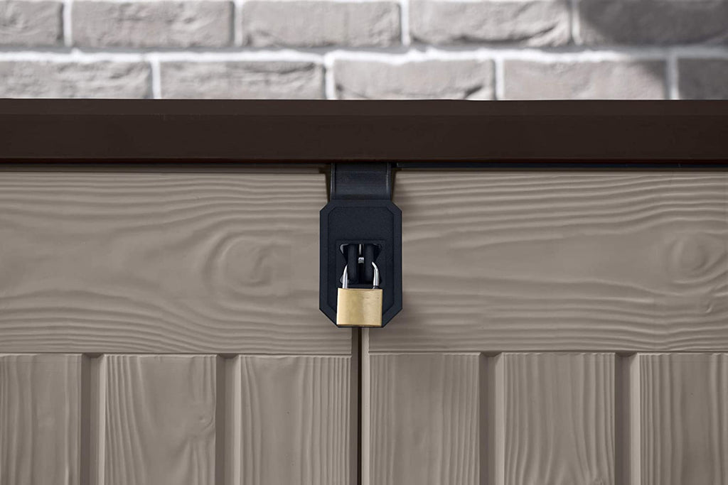 Beige/Brown Outdoor Storage Shed P201